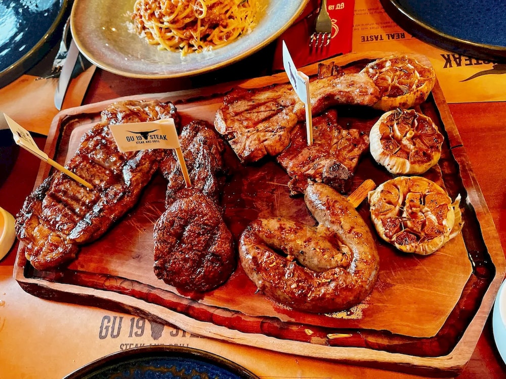 Steaks are grilled to juicy perfection, full of rich flavor